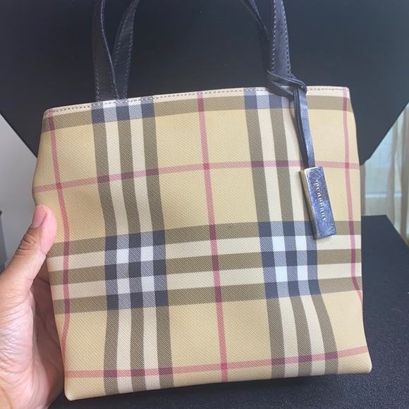 AUTHENTIC BURBERRY NOVA CHECK MICRO TOTE BAG - Picture 2 of 9